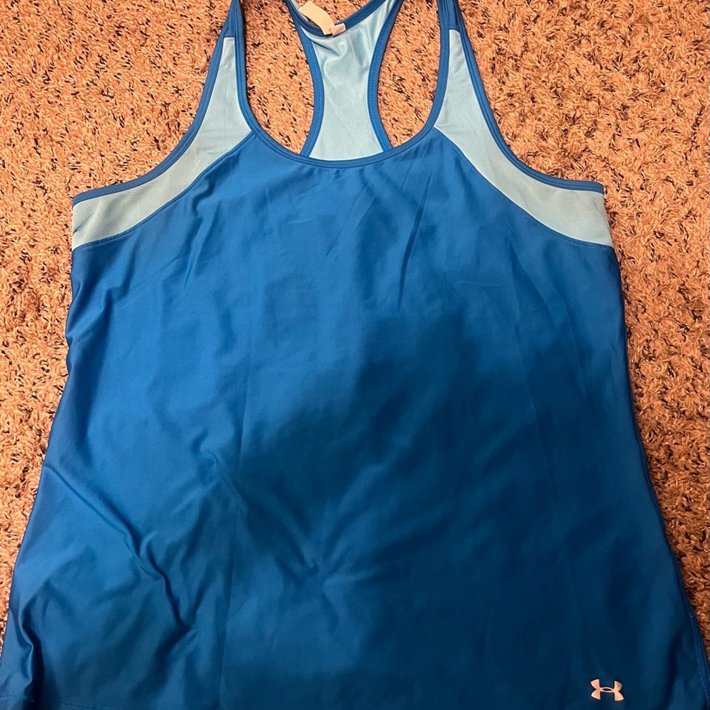 Under Armour Fitted Light Blue HeatGear Tank